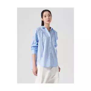 에잇세컨즈 8SECONDS 코튼 나일론 후드 셔츠 스카이블루 324364MY1Q 1714834