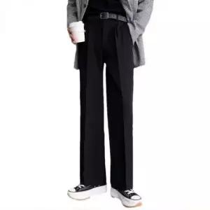 [SBD] 슬랙스 팬츠 블랙 바지 정장 세미와이드 일자핏 남자 데일리 통바지