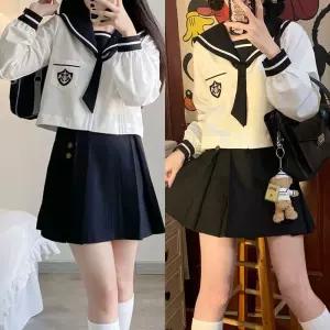 교복몰 화이트라인 해양소녀 마린 세라복 긴팔세트 HkO6+8bGo