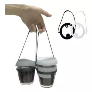 실리콘 드링크백 컵타이 5개입 컵홀더 손잡이 캐리어