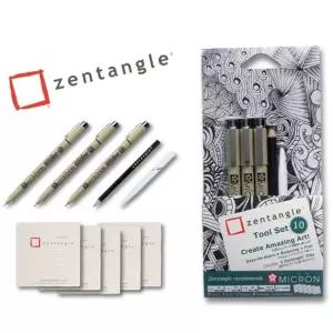 패턴 젠탱글 A세트 사쿠라 아트 마이크론+찰필 도안