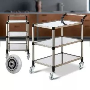 [하프클럽/셀러허브]서빙카트 중 무소음바퀴 고급 주방웨건 3단