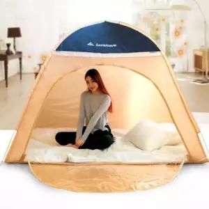 방한 방풍 우풍 단열 난방용품 실내용 원터치 난방텐트(3-4인용) 투명창 바닥없음
