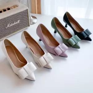 빅리본 포인트 여성 펌프스힐 5cm굽 미들힐 5컬러 rqI8+3ZPx