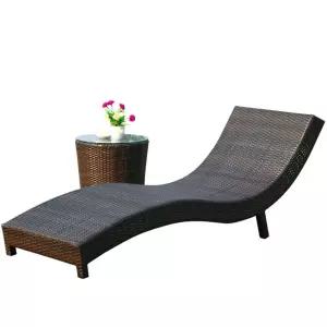 라탄 썬베드 의자 A 휴양지 리조트 수영장 해변