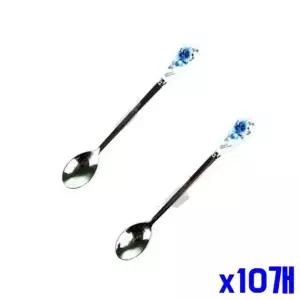bns 블루 컬러 티스푼 2P x10개 과일스푼 디저트스푼