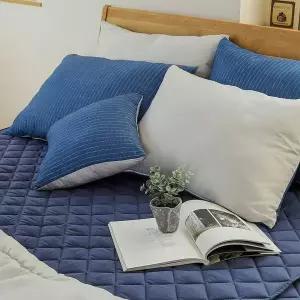 [에이치플러스몰]항균 마이크로화이버 매트리스 커버 사각 누빔 패드 슈퍼싱글 퀸