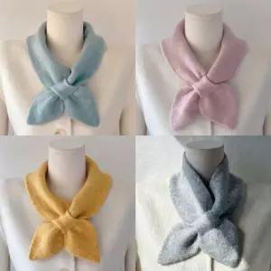 포근 리본 크로스 미니 머플러 목도리 네키 겨울 간절기 봄 여성 여자