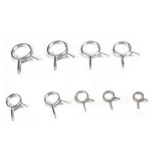 오토바이 라인 호스 와이어에 대 한 20Pcs 스테인레스 스틸 스프링 튜브 클램프 더블