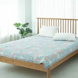 바닥패드 라임 플라워 이불패드