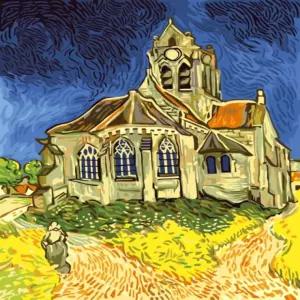 피포페인팅 B256 우아즈의교회 반고흐 DIY명화그리기