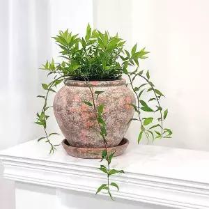 빈티지 토분 테라코타 화분 미니 정원 꽃 심기용 소품 17x20cm