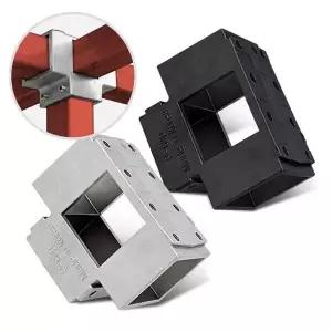 [콩심팥심]사각파이프중앙조인트50 각파이프 연결 브라켓 고정 각관브라켓