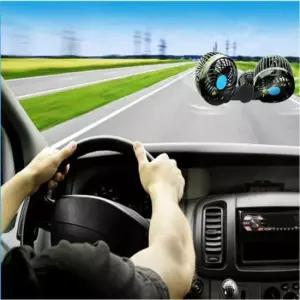 차량용품 셉터 차량용 선풍기 흡착식 듀얼팬 카선풍기