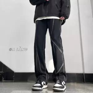 팬츠 남사친 봄 슬림 청바지 일자핏 미조 하이스트리트 옐로 머드 워싱 라인 감조표 부츠컷 M스포1