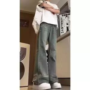 남친 팬츠 롱 봄 빈티지 디자인으로 워싱 스트리트 슬림 부츠컷 데님팬츠 하이 일자핏 청바지 밑단 M스포1