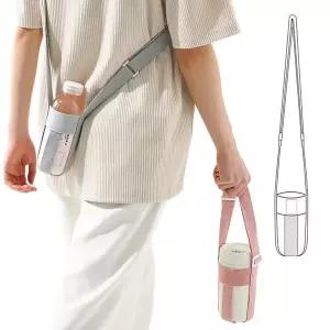 [콩심팥심]장만 휴대용 스트랩 줄 음료수 물병 텀블러 보온병 어깨끈 홀더