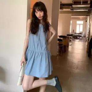 [하프클럽/셀러허브_여성트랜드패션]하객룩원피스 스트링 니트원피스 쉬폰