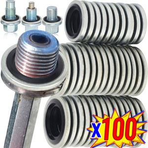 M12/M14 교체 가능한 볼트 가스켓 드레인 플러그 피팅 범용 셀프 센 아연 도금 금속 씰 자동차 액세서리