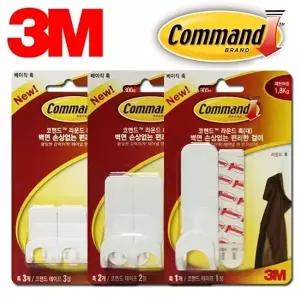 3M 라운딩훅 벽걸이행거 3매모음