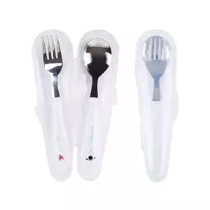 [에이치플러스몰]어린이 스푼 포크 케이스 세트 아기 유치원 휴대용