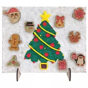 수업교구- 볼클레이 우드 펜던트 크리스마스 액자 4인 개별패키지