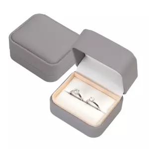 주얼리 하드케이스 PU고급형 머드그레이 커플링