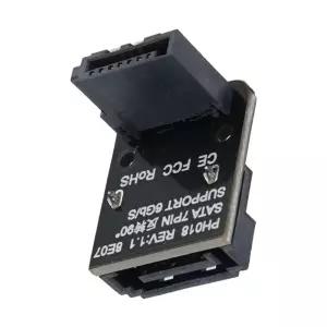 SATA 젠더 역방향 꺾임형 90도 마더보드 HDD 연결 PC 데스크탑 조립