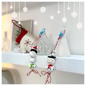 창의교구- 겨울환경 산타 눈사람 우드볼 키링 만들기 1인용 실습키트