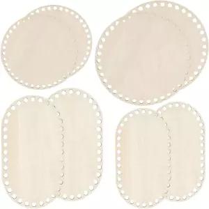 뜨개질용 나무 바구니 바닥 8개 두꺼운 실 DIY용 뜨개질 직조 용품 홈 데코 지갑 만들기용 아타르바나