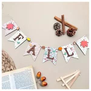 창의교구- 계절활동 감성 가을 우드 가랜드 만들기 4인 개별패키지