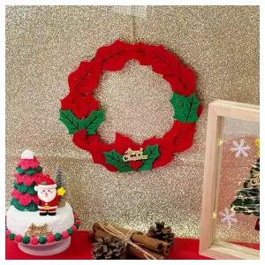 창의교구- 겨울활동 펠트 포인세티아 리스 만들기 4인용 올인원구성