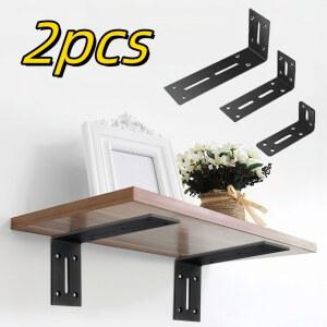 2pcs 90도 검정색 브래킷 조절 가능하고 설치가 용이하며 테이블 캐비닛 가정용 하드웨어 액세서리에 사용됩니다