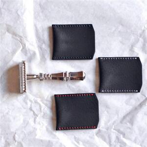 이중 엣지 안전 면도기 헤드 슬리브 보호 케이스, 면도기 없는 가죽, 1PC