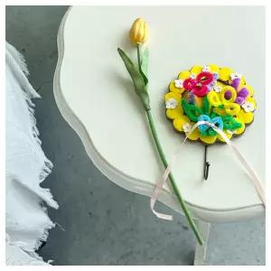 창의교구- 정서활동 모루 철사 꽃 1조 걸이 만들기 4인 개별패키지