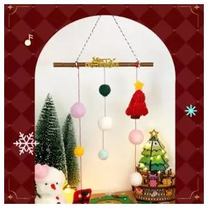 창의교구- 겨울활동 크리스마스 양모 모빌 DIY 4인 구성