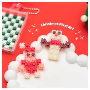 미술교구- 겨울활동 크리스마스 픽셀 친구들 파우치 키링 만들기 4종 택 1