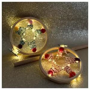 창의체험- 겨울활동 자수틀로 만드는 스타 조명 4인용 키트