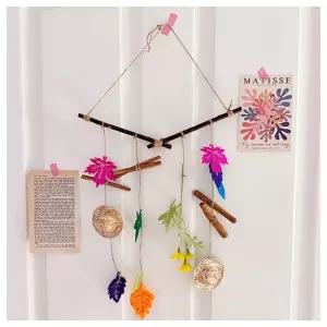 수업교구- 가을환경 가을 감성 시나몬스틱 낙엽 모빌 4인용 올인원구성