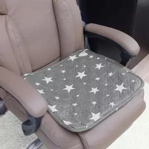 따스한 전기방석 1인용 별무늬 그레이