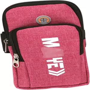 2 포켓 휴대폰 완장 달리기 발판 스포츠 및 등산용 7인치 x 4.2인치 확대 가방 빨간색