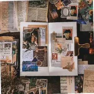 200매 다꾸 랜덤 다이어리랩핑지 레트로 랩핑지 데코