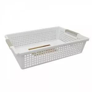 WL 화이트 다용도 바스켓 5호 수납정리함 리빙바스켓