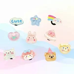 신발 장식 파츠 세트 액세서리 진주 보석 하트