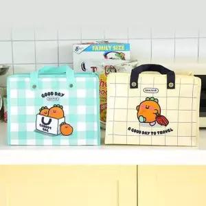 [문구] 핑크풋 당근 타포린 백 방수 쇼핑백 10개세트