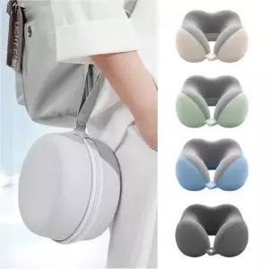 포근한 구름 목베개 전용파우치 메모리폼 U형 비행기 차량 필수 꿀잠템 고밀도 넥필로우