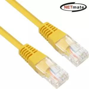 CAT5E UTP 랜케이블 노랑 2m 컴퓨터 랜선 인터넷선 통신선 스위칭허브 공유기 CCTV 연결