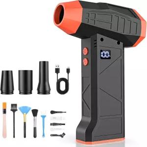 전기 압축 공기 집진기 110000RPM 무선 휴대용 송풍기 미니 강력한 제트 드라이 블로워 4 키보드 PC 자동차