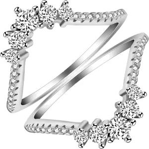 울로비도 여성 925 스털링 실버 라운드 CZ 크라운 웨딩 약혼 반지 가드 강화 2개 스택 세트 Y1024