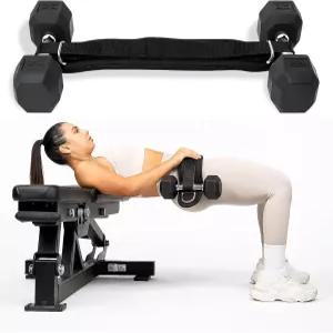 덤벨 케틀벨 접시용 헤비 듀티 힙 스러스트 벨트 - 가정 헬스장 여행 시 트 운동 딥 앤 풀업 벨트(체인